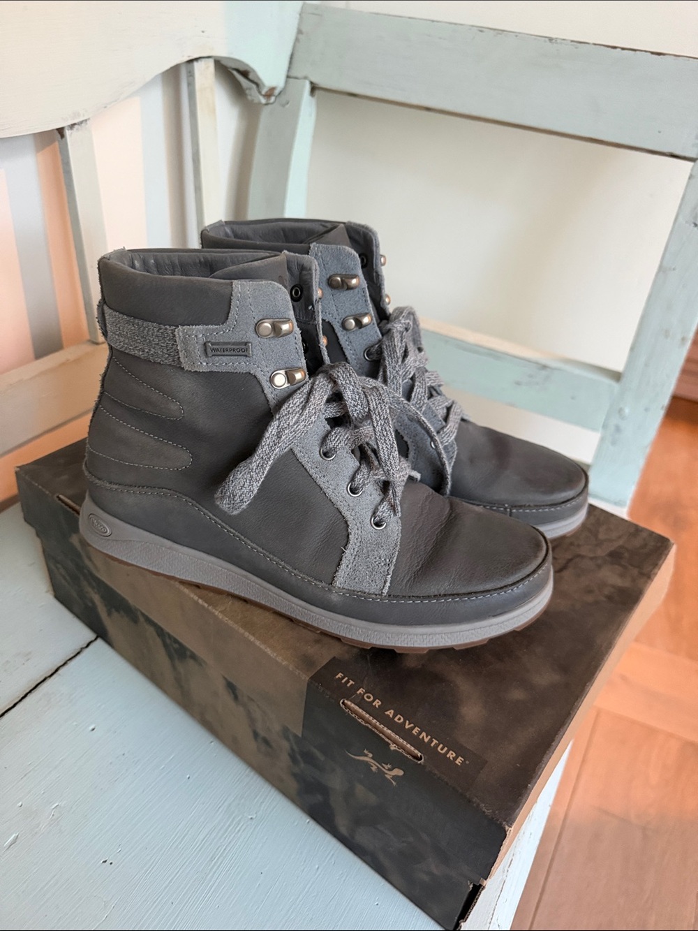 Chaco Men's Gray Lace-Up Ankle Boots